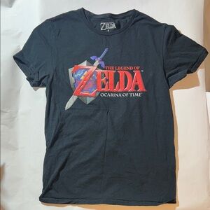 The Legend Of Zelda Ocarina of Time Black T-Shirt